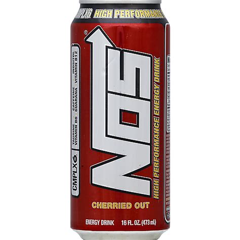 cherried out nos|NOS High Performance Energy Drink, Cherried Out, 16 fl oz